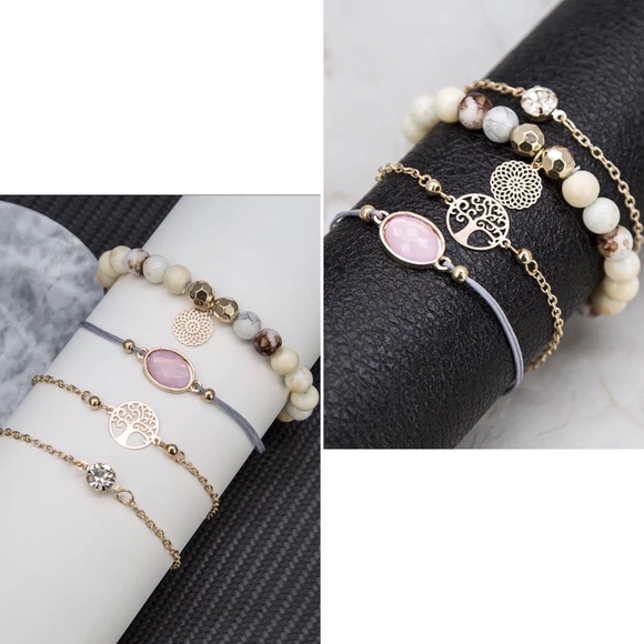 Tree of Life diamond beaded fashion bracelet - Picture 2 of 4